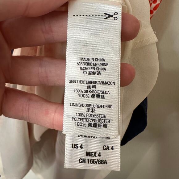 Sz 4 Juicy Couture Silk Polka Dot Stripe Drop Waist Sleeveless Dress Preppy Chic - Picture 3 of 8